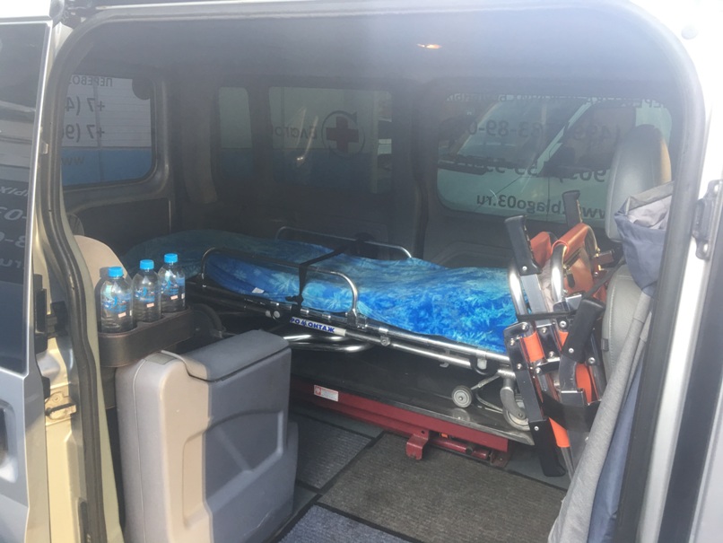 комплектация транспорта Благо03 для перевозки лежачих больных